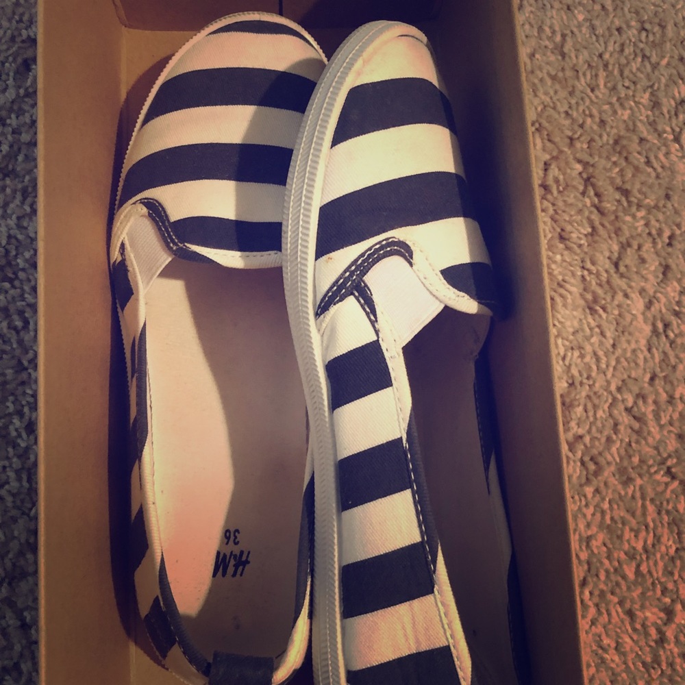 H&M striped canvas shoes
